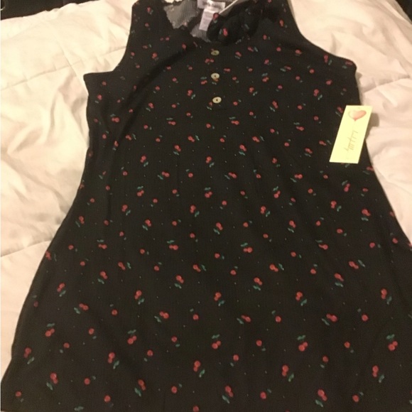 Lovely Bubbly 2X plus size black cherry tank top with scrunchie NWT - Picture 2 of 9